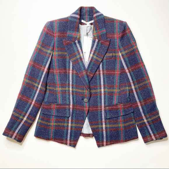 Veronica Beard Zane Plaid Dickey Jacket 